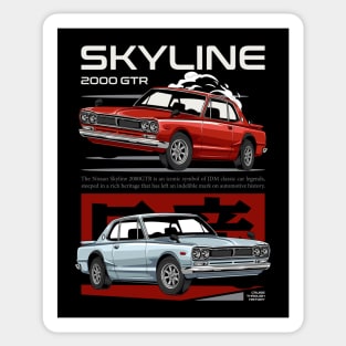 Iconic Skyline 2000 GTR Car Sticker